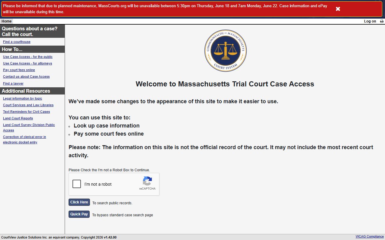 Berkshire County court records after arrest MassCourts public access